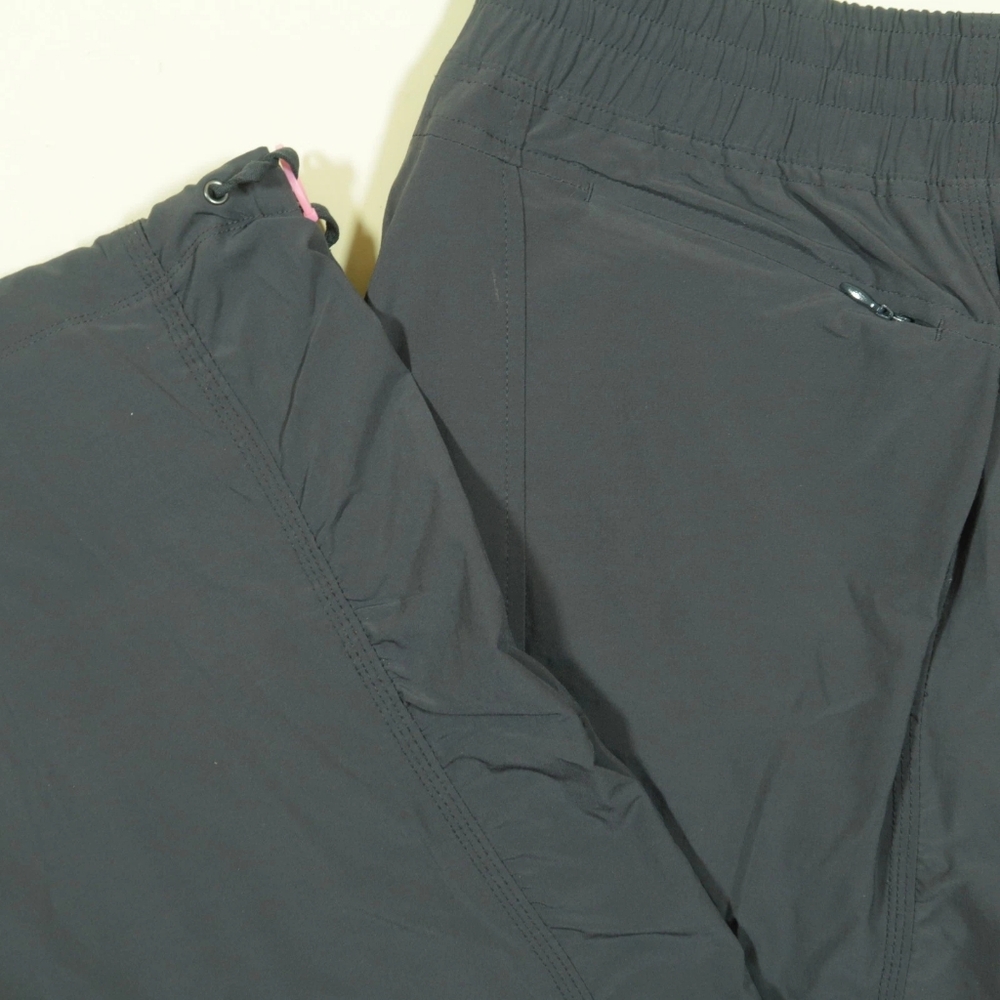 Athleta Lined La Viva Pants Womens 14 Gray Ruched Featherweight Stretch